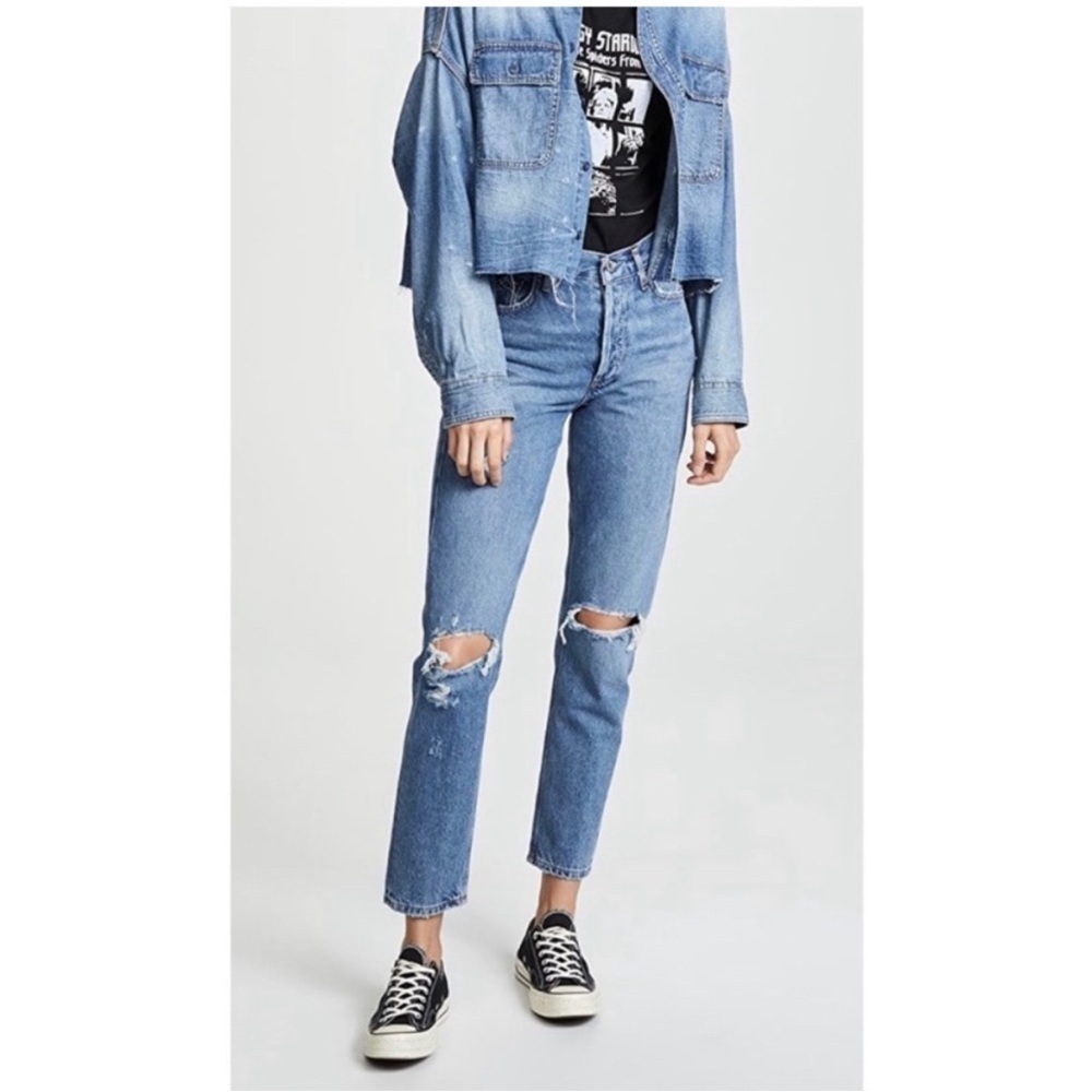 AGOLDE Jamie High Rise Classic Fit Jeans in Angst